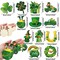 36 Pieces St. Patricks Day Decorations Wooden Shamrock Ornaments for Tree St Patricks Day Ornaments Irish Hanging Decorations for Party